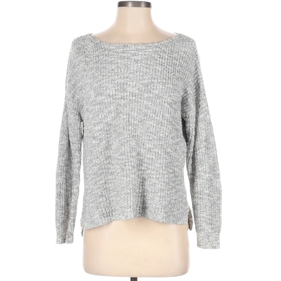 Madewell Sweaters - Madewell Gray Marled Cotton Sweater Size Small